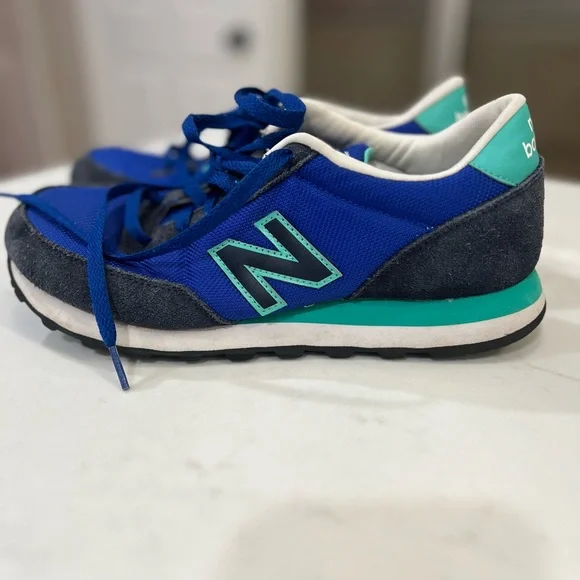 New Balance WL501COE Blue Teal Women’s Mesh Suede Sneaker Low Top Athletic - Picture 5 of 6